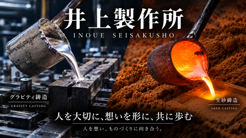 大阪のアルミ鋳造井上製作所｜グラビティ鋳造・生砂鋳造